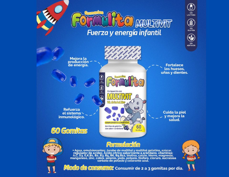 GOMITAS MULTIVITAMÍNICAS PARA NIÑOS