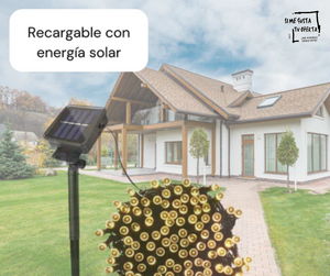 LUCES NAVIDEÑAS CON PANEL SOLAR