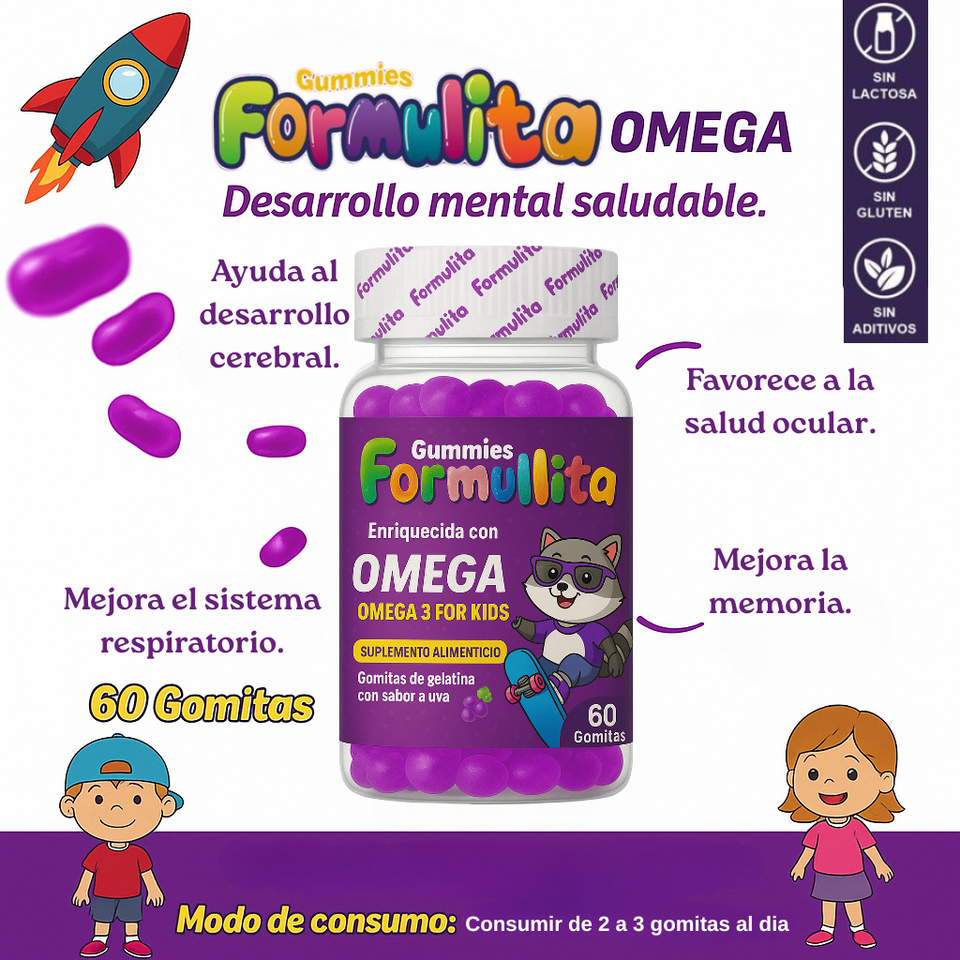 GOMITAS OMEGA 3  PARA NIÑOS (Gomitas)