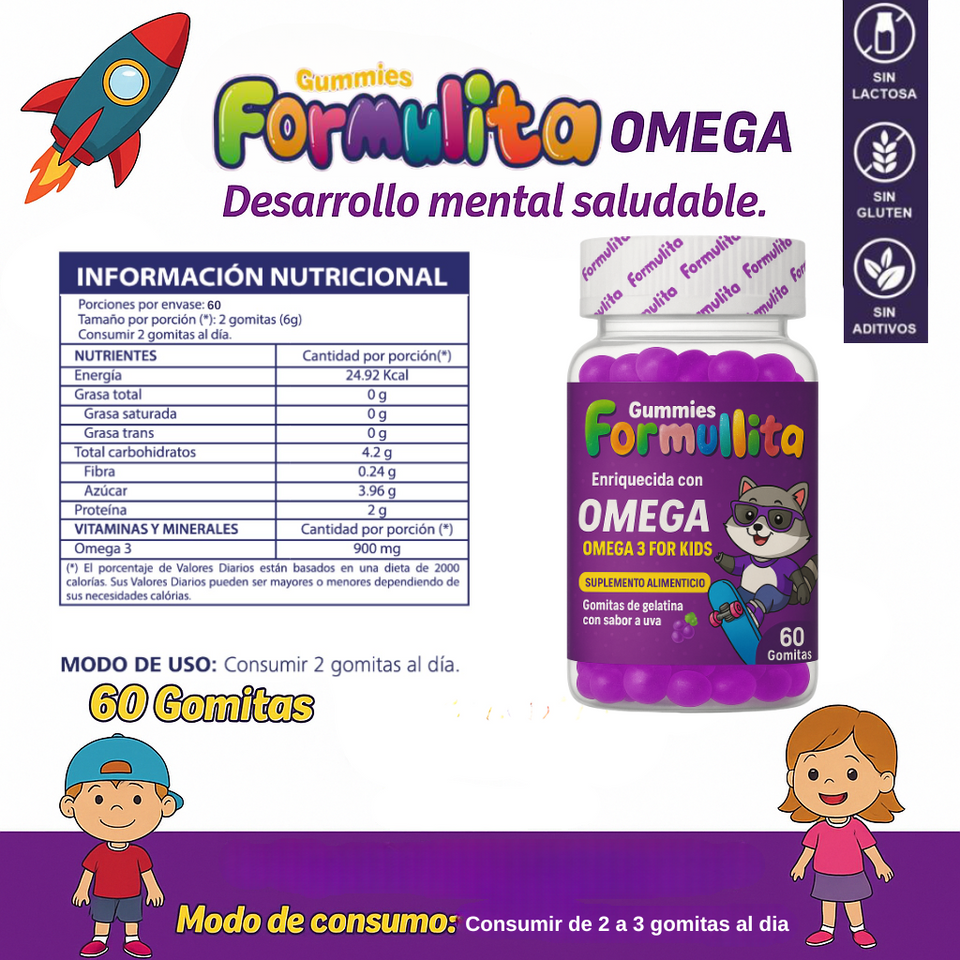 GOMITAS OMEGA 3  PARA NIÑOS (Gomitas)