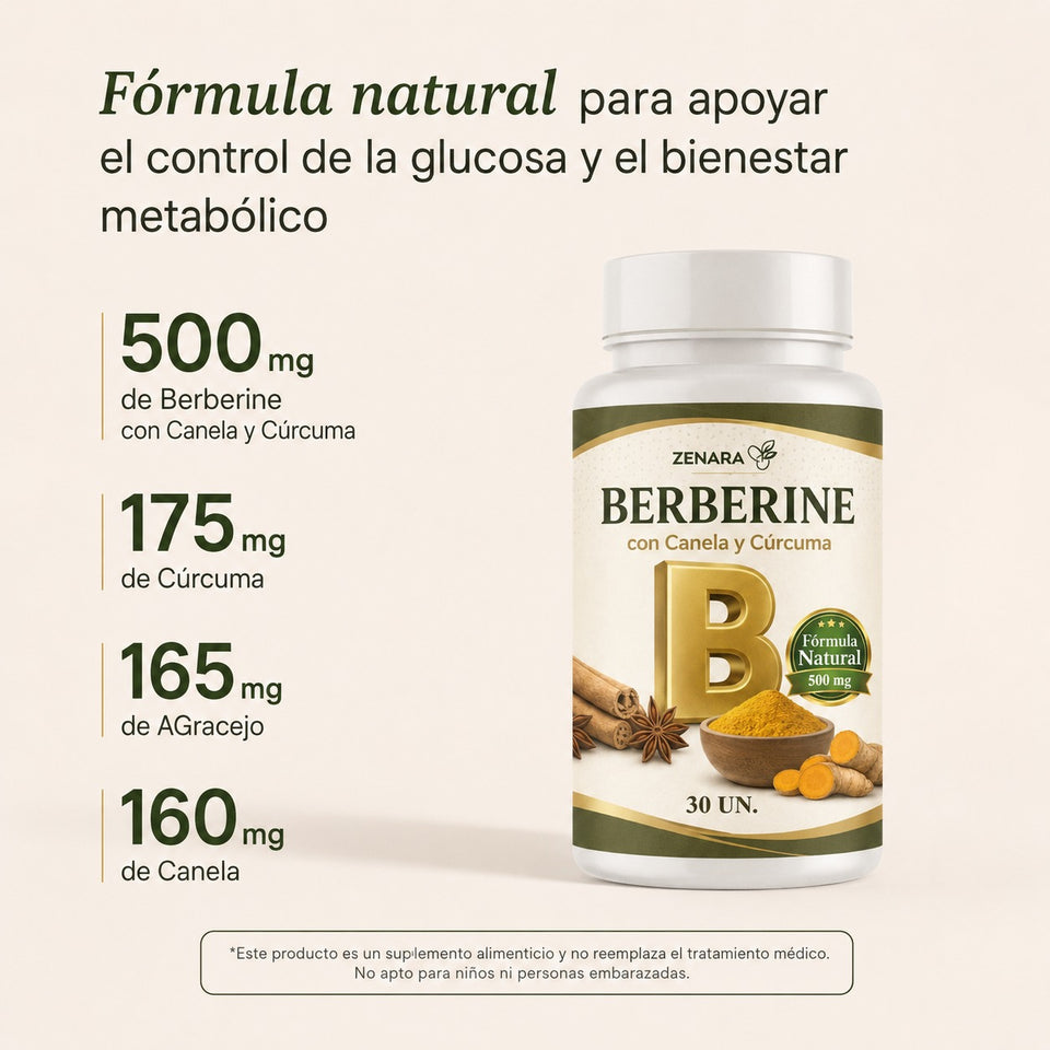 BERBERINE con Canela y Cúrcuma